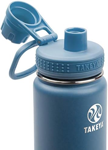 Takeya Actives izolirana boca s vodom s poklopcem za izljeve, 24 unce, Bluestone & Actives izolirana boca od nehrđajućeg čelika s poklopcem