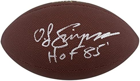Računi O.J. Simpson Hof 85 potpisao je Super Grip NFL nogomet JSA svjedok - Autografirani nogomet