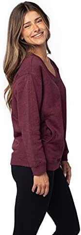 ChicKa-d ženski standardni pulover Ivy League, Maroon, veliki