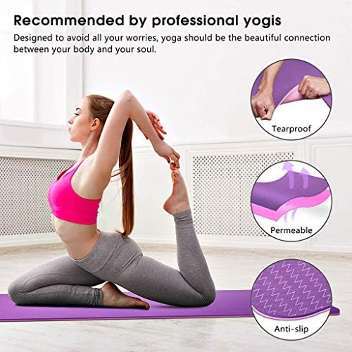Smallyin Yoga Mat Yoga pokrivač, udoban i izdržljiv ekološki prihvatljivi joga mat Classic Pro Yoga Mat Tpe non Slip Fitness vježba
