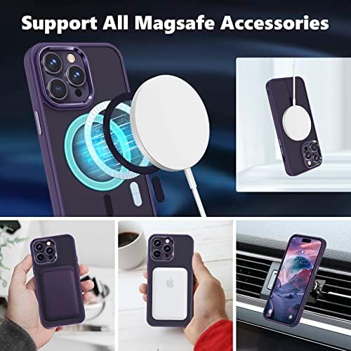 Zelaxy dizajniran za iPhone 14 Pro Max Case kompatibilan s magsafeom, smrznutom prozirnom magnetskom šoku, vitkim zaštitnim kućištem