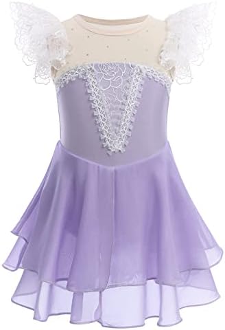 Slična haljina za klizanje za djevojčice Cvjetna mreža za klizanje ledene haljine baleta plesa za kostim za natjecanje