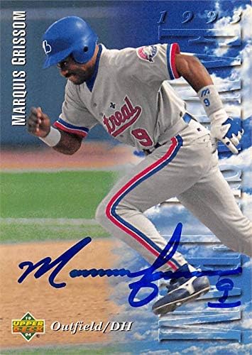 Skladište autografa 623084 Marquis Grissom Autographd Baseball Card - Montreal Expos 1994 Fantasy Team Gornje Deck - No.39