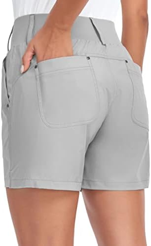 Ženske golf planinare kratke hlače brze suhe 5 inčne rastezljive kratke hlače s džepovima lagane za žene casual ljeto