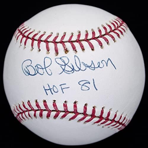 Bob Gibson Hof 81 Potpisani autogramirani OML bejzbol JSA CoA - Autografirani bejzbols