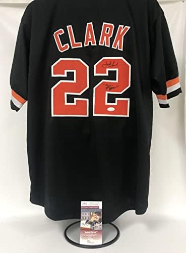 Jack Clark potpisao je autogramirani dres sa baseball -om u San Franciscu - JSA CoA