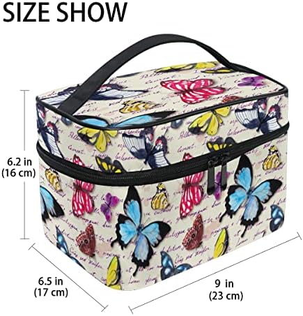 Kozmetička torba, Vintage leptir i cvijeće putna torba za organizator šminke, kozmetičke torbe, toaletne Torbe za djevojčice, žene,