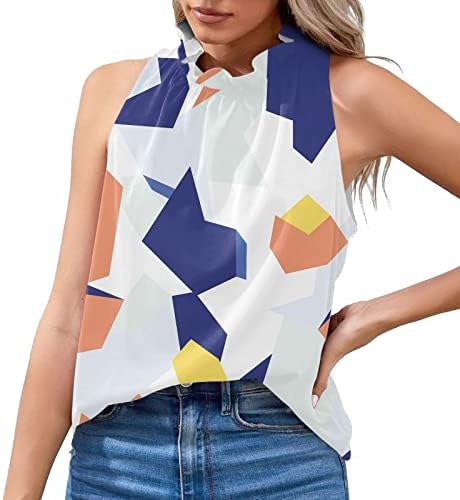 Odjeća bez rukava modna kornjača grafička košulja ležerne bluze za djevojčice cami tenk majica jesenske ljetne žene 2o