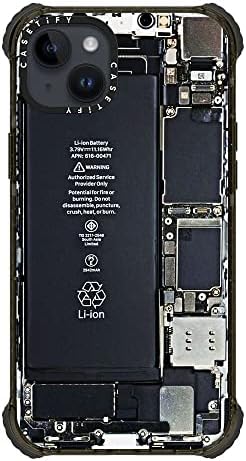 Casetify Ultra Impact iPhone 14 Plus [5x Vojni razred testiran / 11.5ft zaštita od pada] - Unutarnji dijelovi - sjajni crni