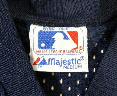 1983-90 Kalifornijski anđeli prazna igra izdana Blue Jersey Batting Practing Practing M 738 - Igra korištena MLB dresova