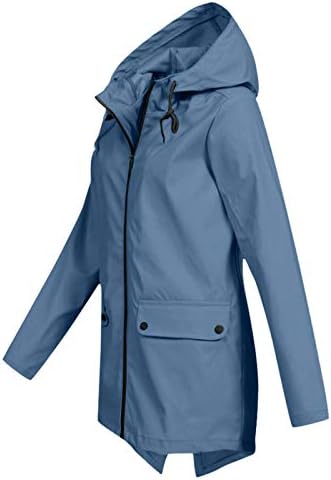 Malbaba ženska kišna jakna s dugim kapuljačama Outdoor Zimski kaput vodootporni kapuljač Kaput prugasti kabanice za penjanje