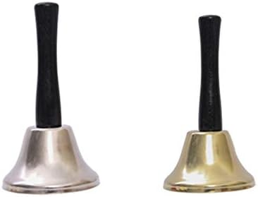 Hemoton Hand Bell Wooden Ruckes Handbell Steel Božićna zvona School Bells Pet Bell privjesci ukrasi