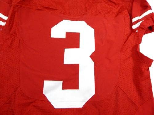 2014. San Francisco 49ers 3 Igra izdana Red Jersey 42 DP35625 - Nepotpisana NFL igra korištena dresova