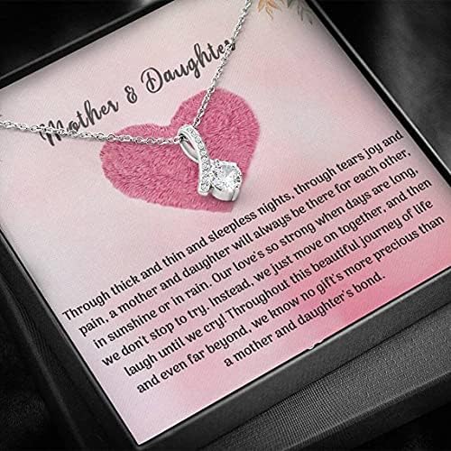 Kartica s porukama, ručno izrađena ogrlica - Inspirativna mama ogrlica, poklon za mamu od kćeri, ogrlica za majku, mama poklon, poklon