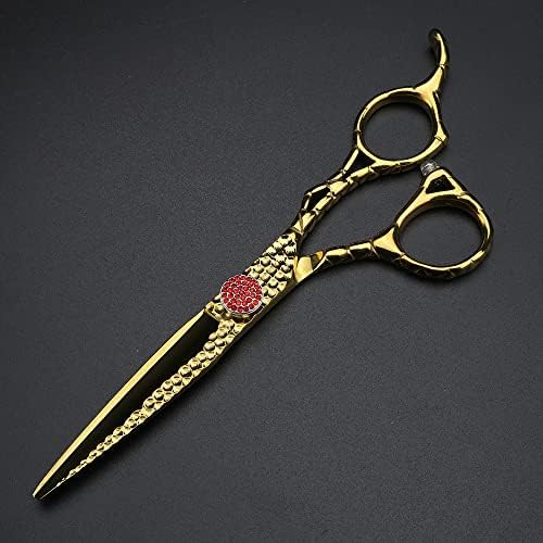 Xuanfeng zlato kovano 58-61 tvrdoća škare za kosu od 6-inčnih škara brijača i škare za stanjivanje seta
