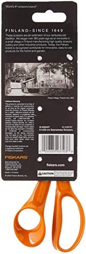 FISKARS 01-005437 Škare za šivaće baštine, 8 inča, narančaste, bijele