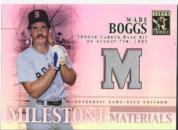 Wade Boggs 2002 Topps Tribute Game Worn Jersey Card - MLB igra korištena dresova