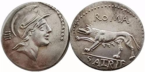 Srebrni pozlaćeni drevni rimski primjerak srebrni komorativni novčić amaterski obrt zanatske zanatske zanat