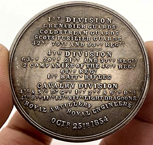1854. Britanska Balaclava Battle Mesing Old Silver Medal Craft Copper Silver Coin Commumorative Coin
