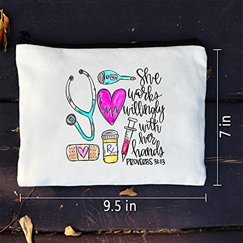 Kimoli Pokloni za medicinske sestre pokloni za medicinske sestre za žene Kozmetička torbica platnena Kozmetička torbica slatka torbica