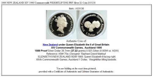 1989. NZ 1989. Novi Zeland XIV 1990 Commonwealth utega Dollar Dobar nevjereno