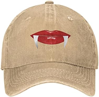 Bejzbolska kapa s printom usana vampira Drakule-podesivi isprani pamučni Vintage tatin šešir Uniseks smiješne kape