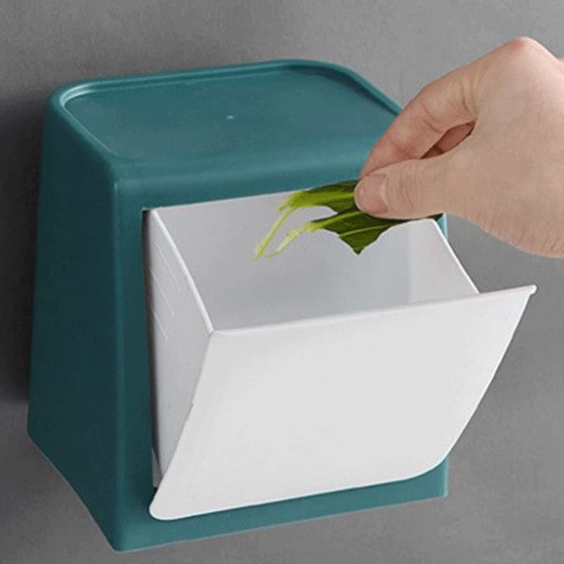 _ Zidne kante za smeće na staklenim vratima kupaonice pričvršćene na naljepnice za smeće