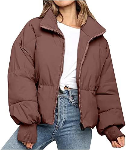 Zimski dugi rukavi Inesver, jakna s punim patentnim zatvaračem, preveliki vrećasti jakni kaputi s džepovima