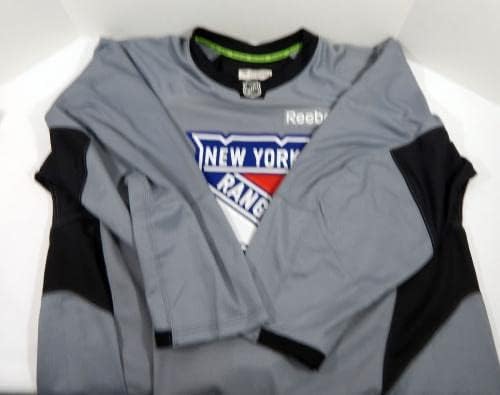 New York Rangers Game koristio je siva praksa Jersey Reebok NHL 58 DP31297 - Igra korištena NHL dresova