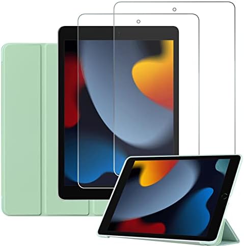 Deokke kompatibilan s iPadom 9. /8. /7. generacije slučaja s 2pcs zaštitnikom zaslona i tvrdim stražnjim iPadom 10,2 inča kućišta,