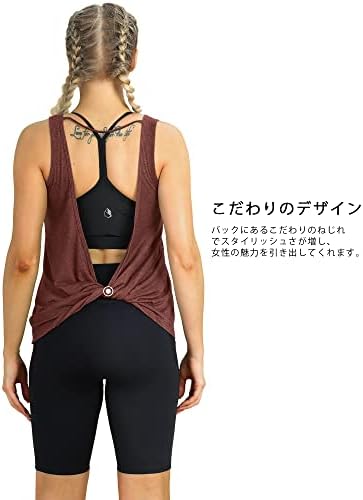 ICYZONE TRUMOOT TENK TOPS za žene - otvoreni leđa strasti atletski tenkovi, joga vrhovi, majice u teretani