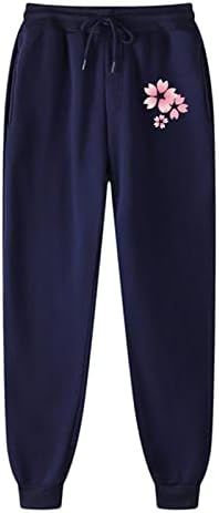 Ženske sportske hlače Srednji struk cvjetnih otisaka duge plus veličine ženske haljine hlače za posao casual
