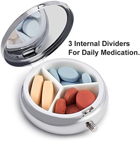 Kutija za tablete okrugla kutija za medicinske tablete prijenosna kutija za tablete spremnik za vitamin organizator držač tableta s