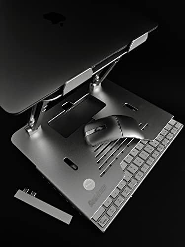 Goddrum Laptop stoji za laptop ili iPad dolaze s dizajnom 4-u-jedan, tipkovnicom; Miš i 5-u-jedan USB priključak zajedno, postolje
