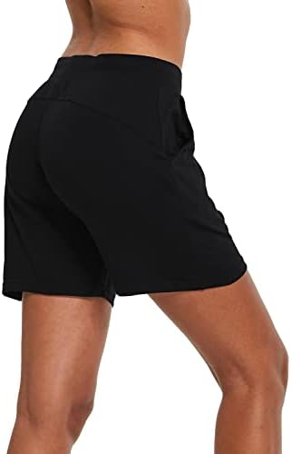 Baleaf ženske pamučne joge kratke hlače znoj atletski salon plaže kratke hlače dres s džepovima za izvlačenje ljeto ljeto
