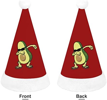 Smiješna božićna kapa s avokadom mekana Plišana kapa Djeda Mraza smiješna kapa za božićnu novogodišnju blagdansku zabavu