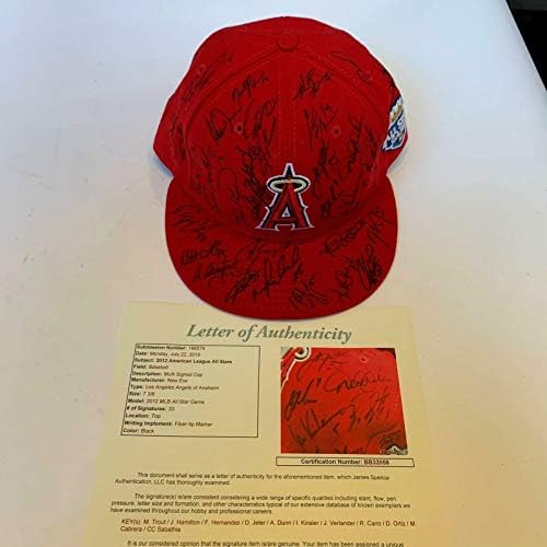 Mike Trout Derek Jeter Justin Verlander 2012 All Star Game Potpisan Game Hat JSA - Autografirani šeširi