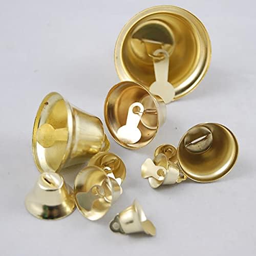 HomeeMoh 10 PCS 8 mm mini zlatna zvona Ornament, mala sloboda zvona za božićno zvono za kućnu zabavu za rođendan ukras za vjenčanje