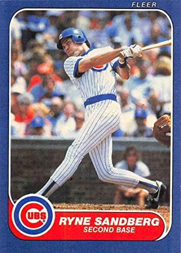 1986. Fleer 378 Ryne Sandberg NM-MT Chicago Cubs Baseball