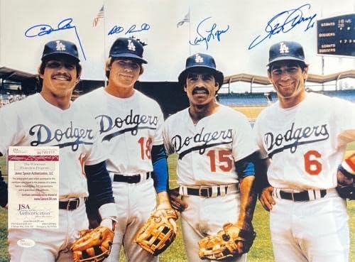 Dodger Infield - Ron Cey + 3 Potpisano 16x20 Photo JSA W740101 - Autografirane MLB fotografije