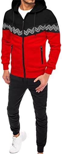 Sport Set muški dvodijelni set set jakna hlača odijelo prugaste šav za šivanje zatvarača s kapuljačom jakne džemper Sport