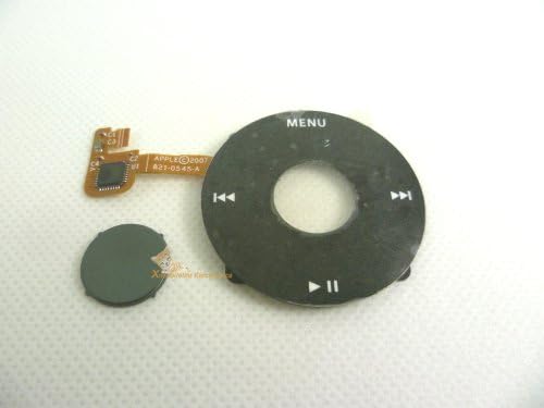 Black Color Klickwheel Kliknite kotač s fleksibilnim kabelom za vrpcu + siva siva boja Centralna gumba Popravak zamjena za iPod 6.