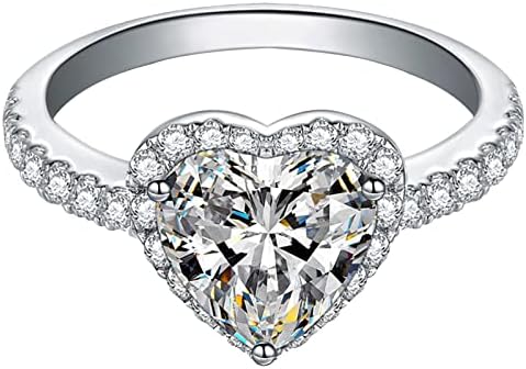 2023 Novi vjenčani nakit Srce žene zaručnički pribor zaručnički prsten Out Rings Ring Veličina 5