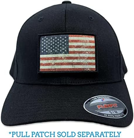 Povucite Patch Tactical Hat | S/M Curved Bill Premium Autentična kapka FlexFit | 2x3 Površina petlje za pričvršćivanje moralnih zakrpa