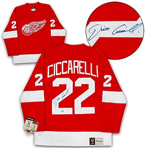 Dino Ciccarelli Detroit Crvena krila potpisana retro fanatika dresa - Autografirani NHL dresovi