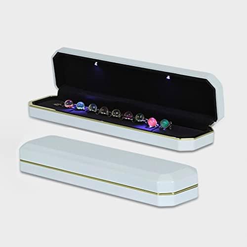 Kutija za duge ogrlice s LED osvjetljenjem, kutije za prikaz ogrlice za zaruke za godišnjicu braka