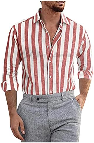 Muška prugasta košulja gumb s kratkim rukavima dolje košulja brza suha rever meko udobnost muškaraca košulja