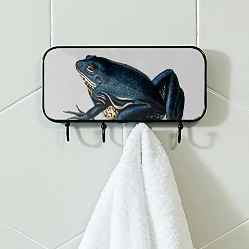 Žaba za ispis stalak za zid, nosač ulaznog kaputa s 4 kuka za kaput za kapute za ručnike za ručnike haljine ulaz u kupaonicu dnevni