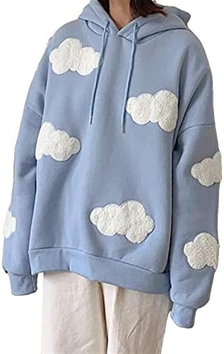 MFACL Slatka kapuljača dukserica kawaii hoodie ženski harajuku vjetar vjetar labav u oblaku kawaii vintage labavi pleteni džemper