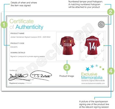 Ekskluzivna memorabilija Jordan Henderson potpisao je Liverpool 2019-20 nogometni dres
